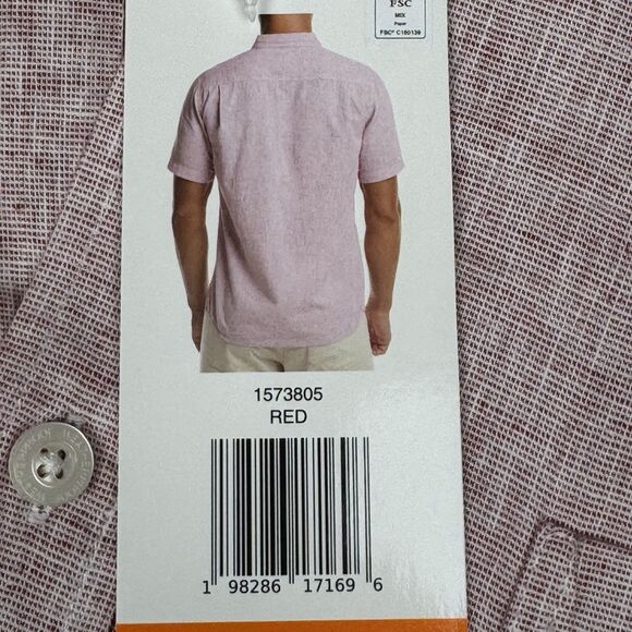 Weatherproof Vintage Mens Shirt XX-Large Red Short Sleeve Button Down - Picture 6 of 10